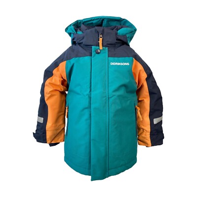 Didriksons Neptun Kinder Skijacke / Winterjacke Gr. 110 Petrol Green