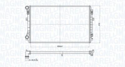 MAGNETI MARELLI Kühler, Motorkühlung 350213173400 für AUDI CUPRA SEAT SKODA