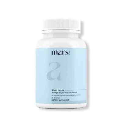 mars by GHC Lion s Mane Caps (60N) : Powered with Moringa Powder - Pack of 1