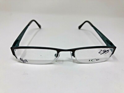 ICE EYEGLASSES FRAME COUGAR BROWN GREEN 48-18-140 Half Rim Metal E432