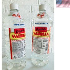 Pure Vanilla Extract Mexican Vanilla 33oz 2 Pack Clear Bottles Baking Cooking