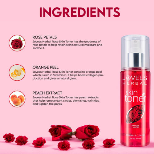 Jovees Herbal Rose Skin Toner For Youthful Skin,200 ml - Picture 4 of 6