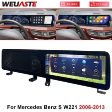 4GB+64GB For Mercedes Benz S W221 2006-2013 Android Car GPS 12.3'' Headunit Wifi