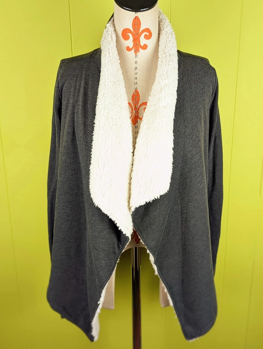 Abercrombie sherpa open front best sale cardigan