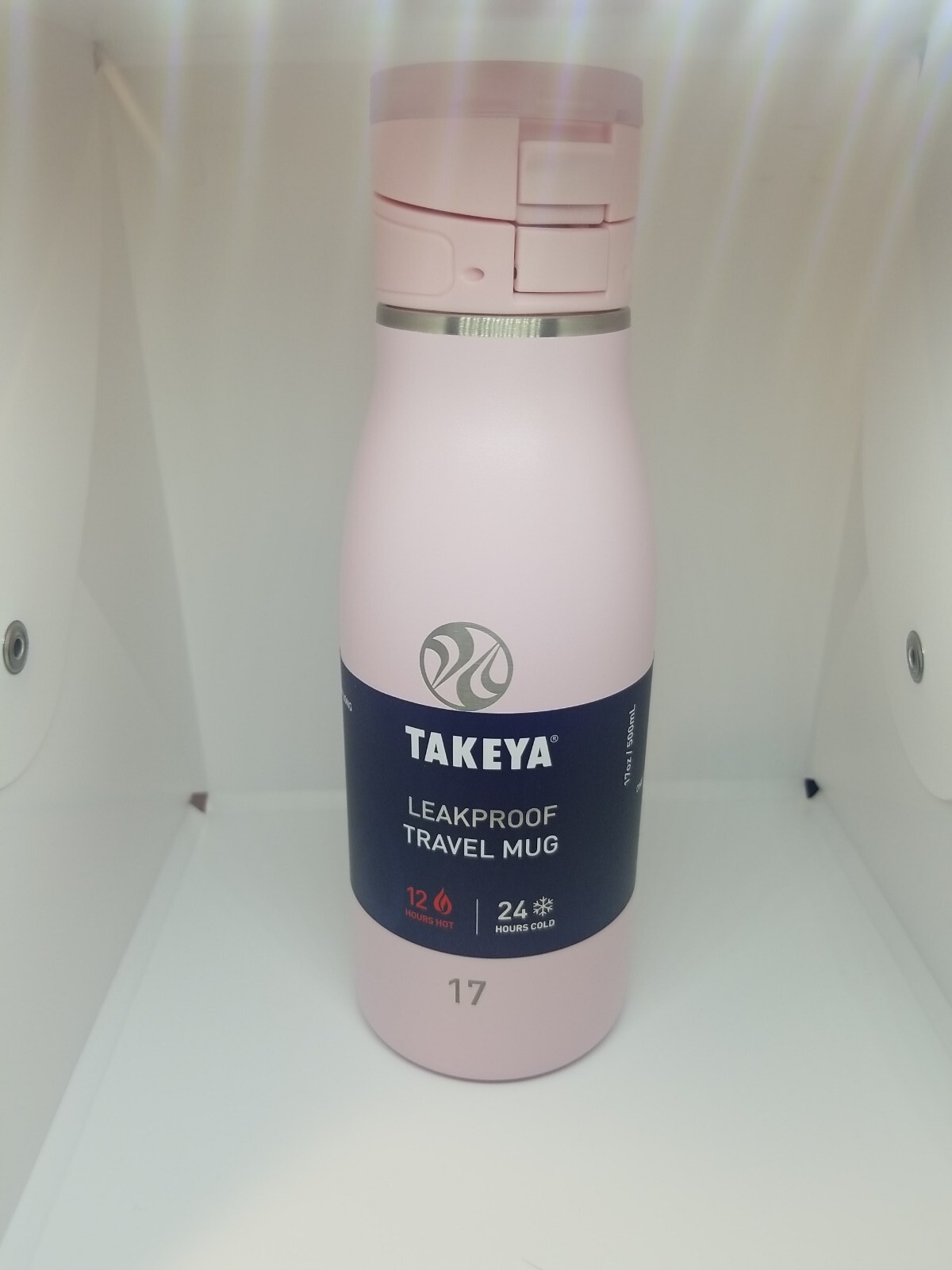 Takeya Traveler Insulated Travel Mug W/ Leak Proof Lid 17 Oz Blush for