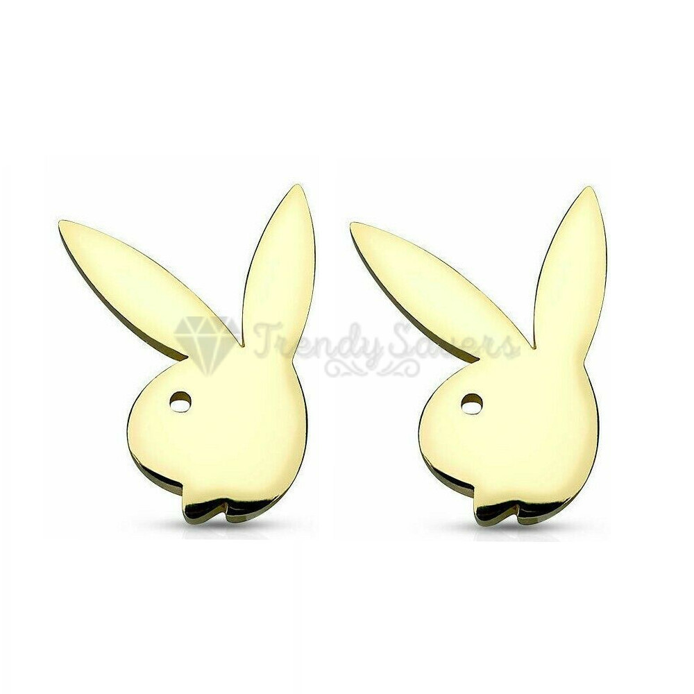 High Quality Stainless Steel Playboy Rabbit Ear Stud Men