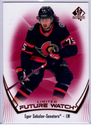 2021-22 SP Authentic Egor Sokolov Limited Future Watch Rookie Card 178