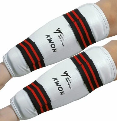 KWON® EVOLUTION Schienbeinschoner Taekwondo Tae Do Kickboxen WTF weiß Kick Boxen - Bild 1 von 2