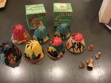 7 Vintage 1936 Whirl-glo Revolving Christmas Tree Lights Shades