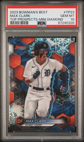 2023 BOWMAN'S BEST MAX CLARK MINI DIAMOND PSA 10 - 第 1/2 張圖片