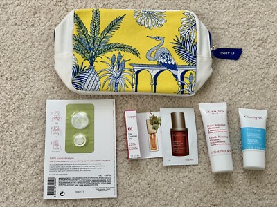 NIB Clarins 4pc Super Restorative Night Gift Set Travel Kit