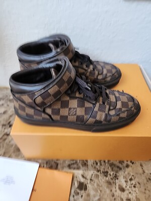 Louis Vuitton Acapulco Damier Ebene Canvas Lace Up Sneaker GO 0151 Size 7 8 US