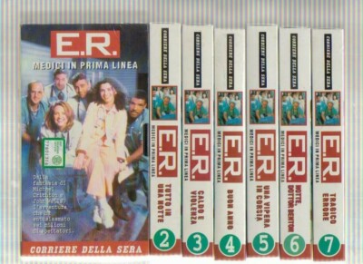 VHS, E.R. Ärzte an vorderster Front, Sequenz 1/7, versiegelt, Corriere della Sera.