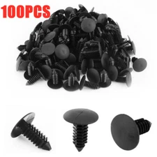 100x 8mm Bumper Clips Auto Car Hole Plastic Rivets Fastener Fender Push Trim Pin
