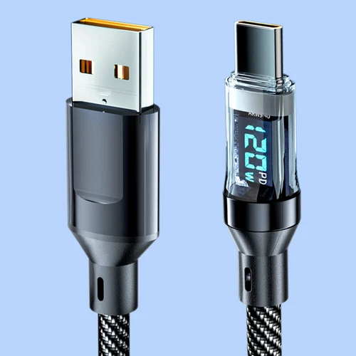 120 W Superschnelles Usb-Typ-C-Ladekabel Für Mobiltelefone Mit Display - Bild 8 von 22