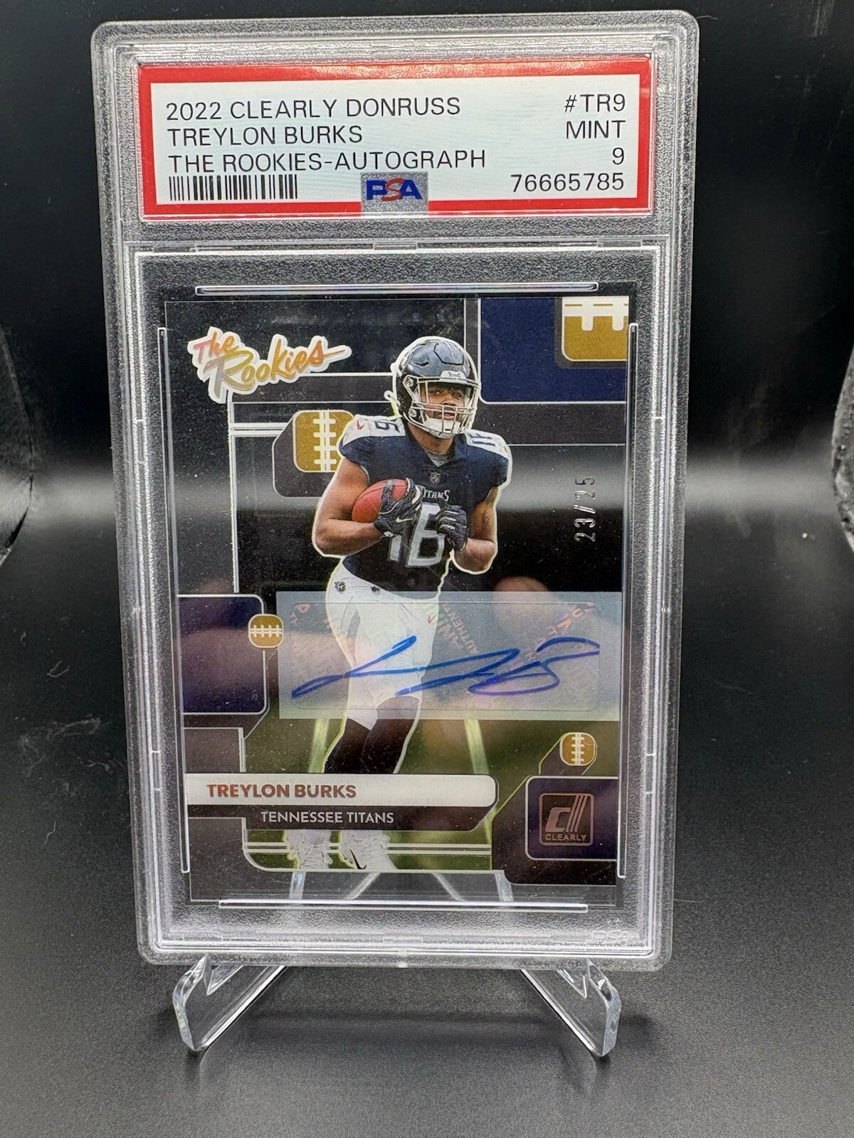 Treylon Burks Panini Clearly Donruss the Rookies #TR9 Autograph