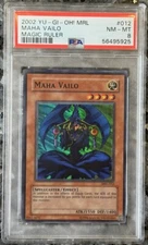 Yugioh Card Maha Vailo  Super Rare PSA 8 NM-Mint, Magic Ruler MRL-012, 2002 (1)