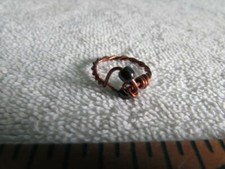Handmade Copper Wire Wrapped Ring W/ Magnetic Beads Size 6