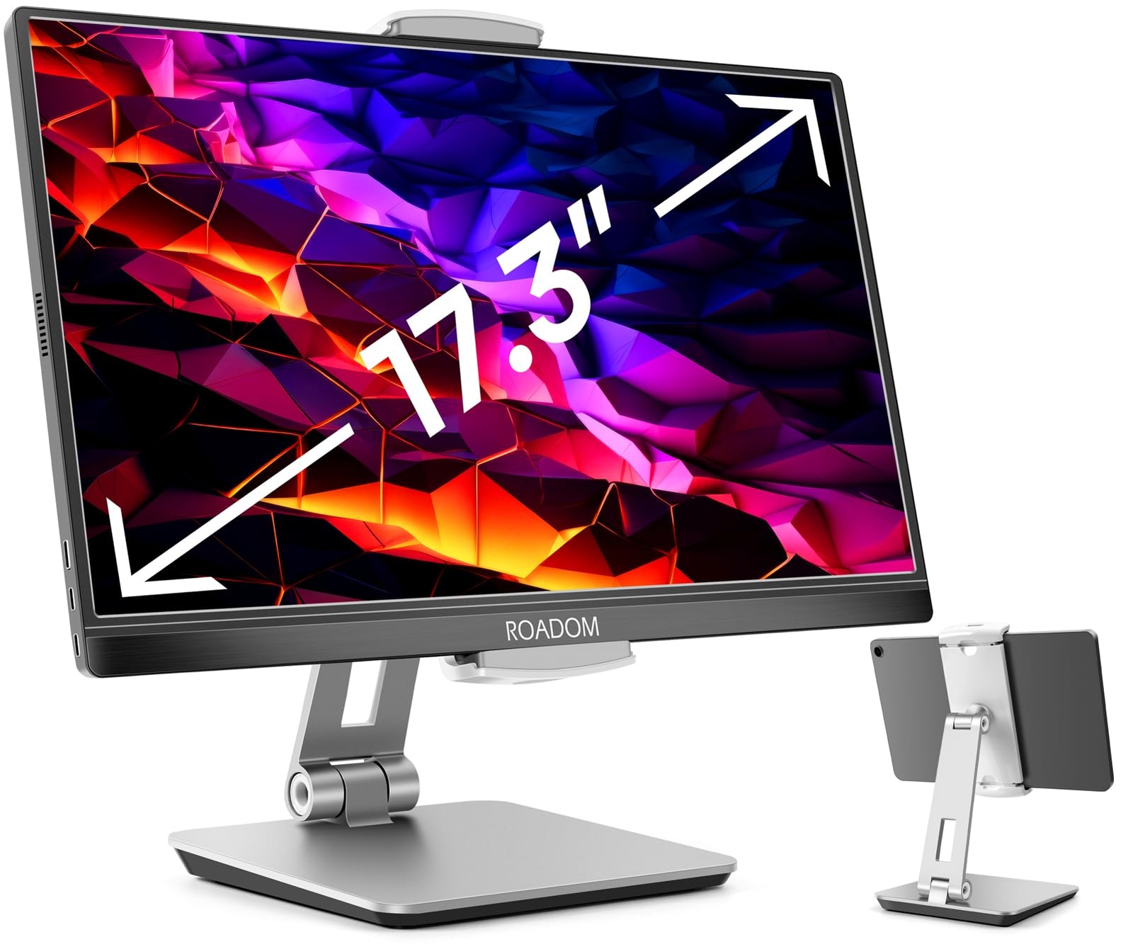 Tablet Stand For Desk Adjustable 360 Swivel Bracket 180 Tiltable Clampfoldable T-image