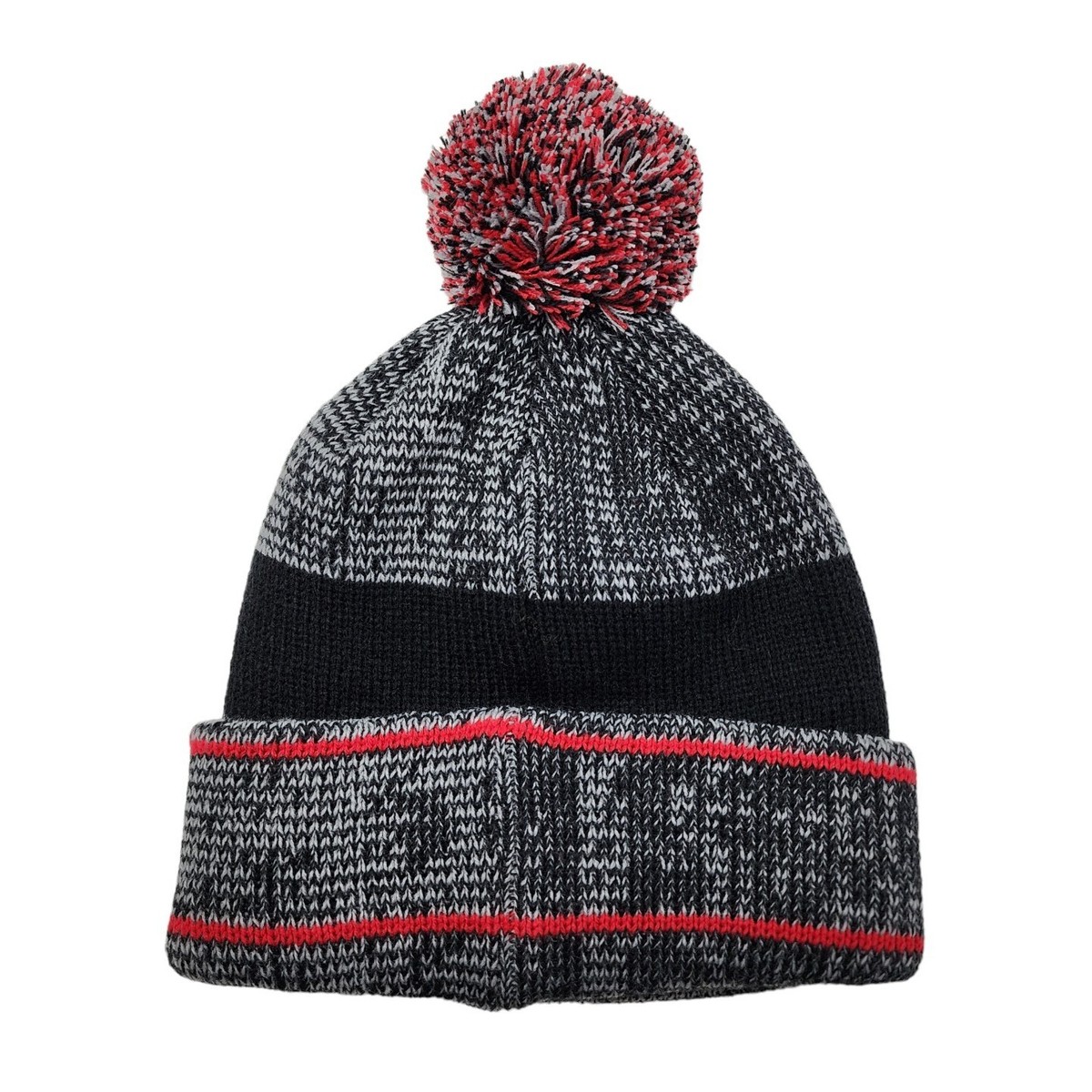 ぽむ Richardson Winter Hat Cuffed Beanie Pom Grey Black Red BCI Unisex