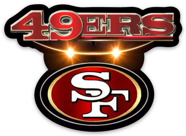 San Francisco 49ers logo Type NFL Football Die-cut MAGNET