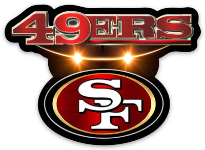 San Francisco 49ers logo Type NFL Football Die-cut MAGNET 