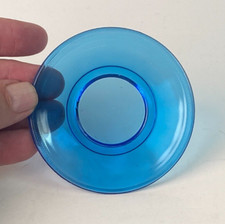 Akro Agate Tea Set Small Stipple Band Blue Saucer 3-3/16"