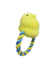 Peeps Squeaky Rope Dog Toy (Yellow Chick)