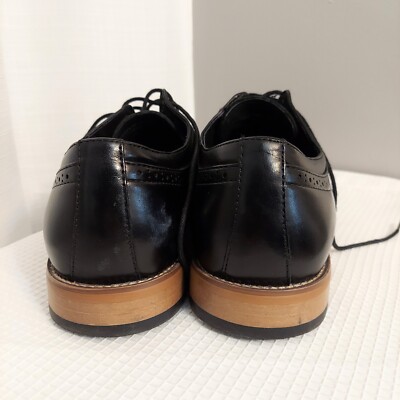 Stacy Adams Barlow Wingtip Oxford Dress Shoe Mens 10.5 Lace Up Black Leather Stacy Adams Barlow Wingtip Oxford Dress Shoe Sz 7 Lace Up  main image 2