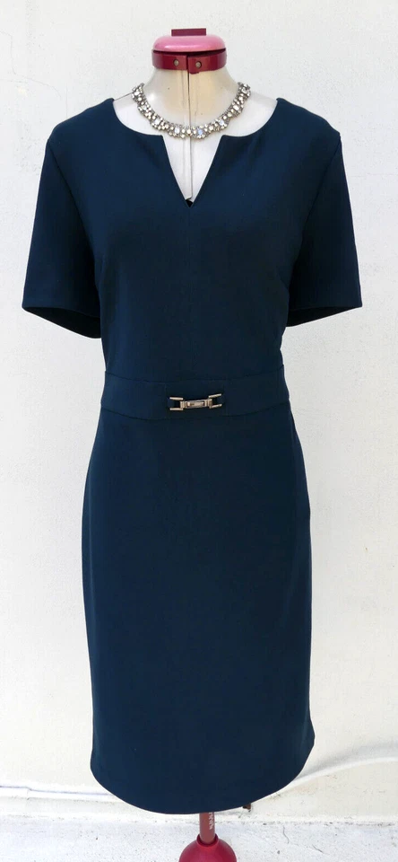 JACQUI E Forest Green DRESS Size Aus 14 Desk to Dinner Cocktail Evening Date - image 2 of 4