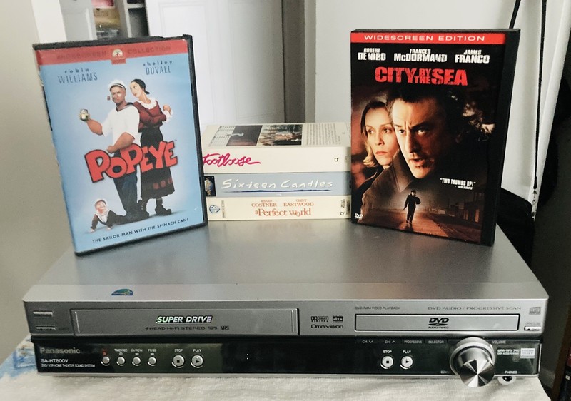 Panasonic SA-HT800V COMBO HI-FI VHS/DVD Payer + Popeye,City By The Sea,Footloose