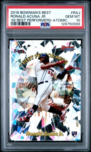 Ronald Acuna Jr PSA 10 2018 Bowman's Best Perfromers Atomic Refractor RC Rookie