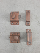 Vintage Lot of 2 Cupboard Cabinet Door Latch Handle with Random Keeper