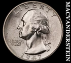 1947-S Silver Washington Quarter - Choice Gem Brilliant Uncirculated++++  #M9478