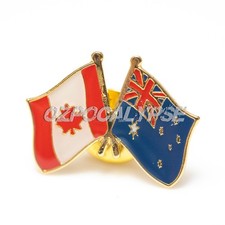 Australia & Canada Friendship Pin - Badge Collar Flag Canadian Australian Brooch