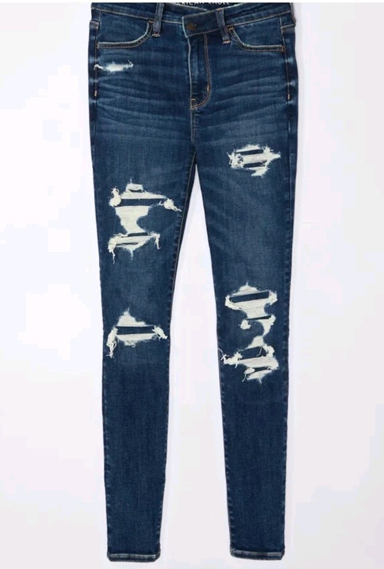 American Eagle Next Level Stretch High Rise Denim Jegging Jeans Size 2 XShort image 3