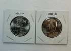 2013 P & D UNC Clad Kennedy Half Dollar Set in CB Flips -Free Shipping