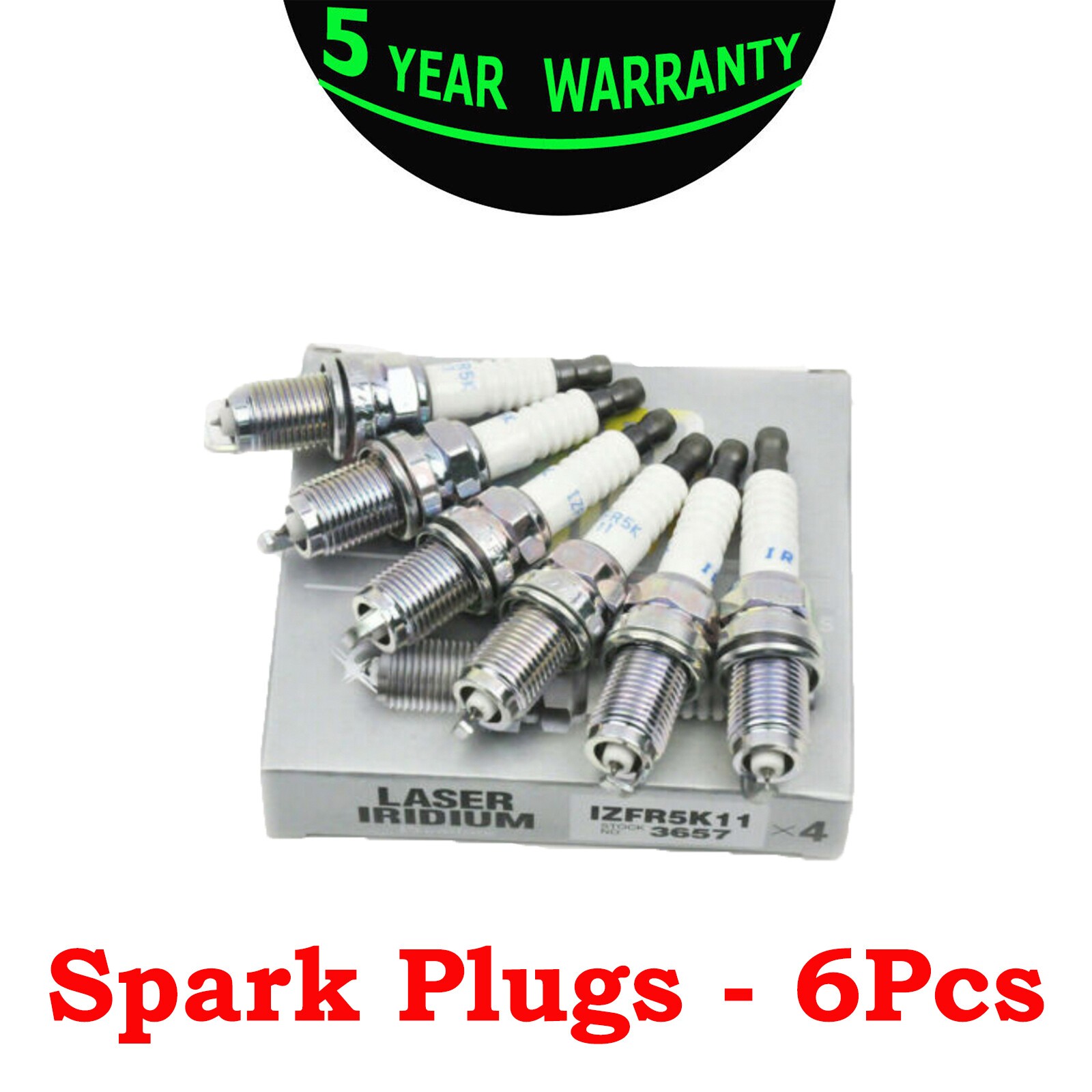6 x ngk Laser Iridium Spark Plugs 3657 IZFR5K11 3657 IZFR5K11 Tune