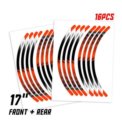 B01B For Suzuki GSXR125 2017-2020 Orange Removable Rim Sticker 19 18