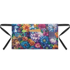 Waterproof Waist Apron with 3 Pockets - Reusable Half for Waitress/Waiter