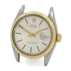 Men's Rolex Date Ref. 1500 Two-Tone 34mm Silver Sunburst Dial Watch #W230290-1