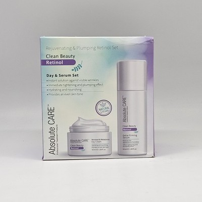 2 PC Absolute Care Clean Beauty Retinol Day Face Cream + Serum Set to Rebalance
