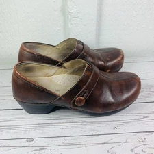 Dansko Solstice Women's Size EU 41 US 10.5-11 Brown Leather Slip On Clogs