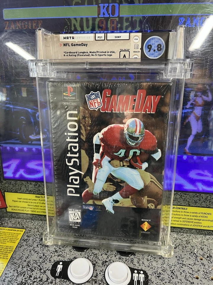 1995 年 PS1 NFL GameDay 纸板 Longbox WATA 9.8 A 密封全新索尼 Playstation — 第 4/4 张图片
