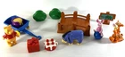 Vintage Duplo Lego Winnie the Pooh Toy Lot Piglet, Tigger, Eeyore Bridge, Wagon