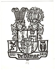 HERBERT OTT: heraldisches Exlibris f�r Vilmar