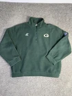 Green Bay Packers Sweatshirt Mens Large Green Quarter Zip Logo Athletic Pro Line