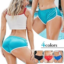 Women Shiny Wet Look Sports Hot Pants Sexy Mini Shorts Gym Workout Beach Shots