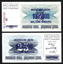 Bosnia-Herzegovina 1000000 Million Dinara over 25 Dinars 1993, UNC, P-35b