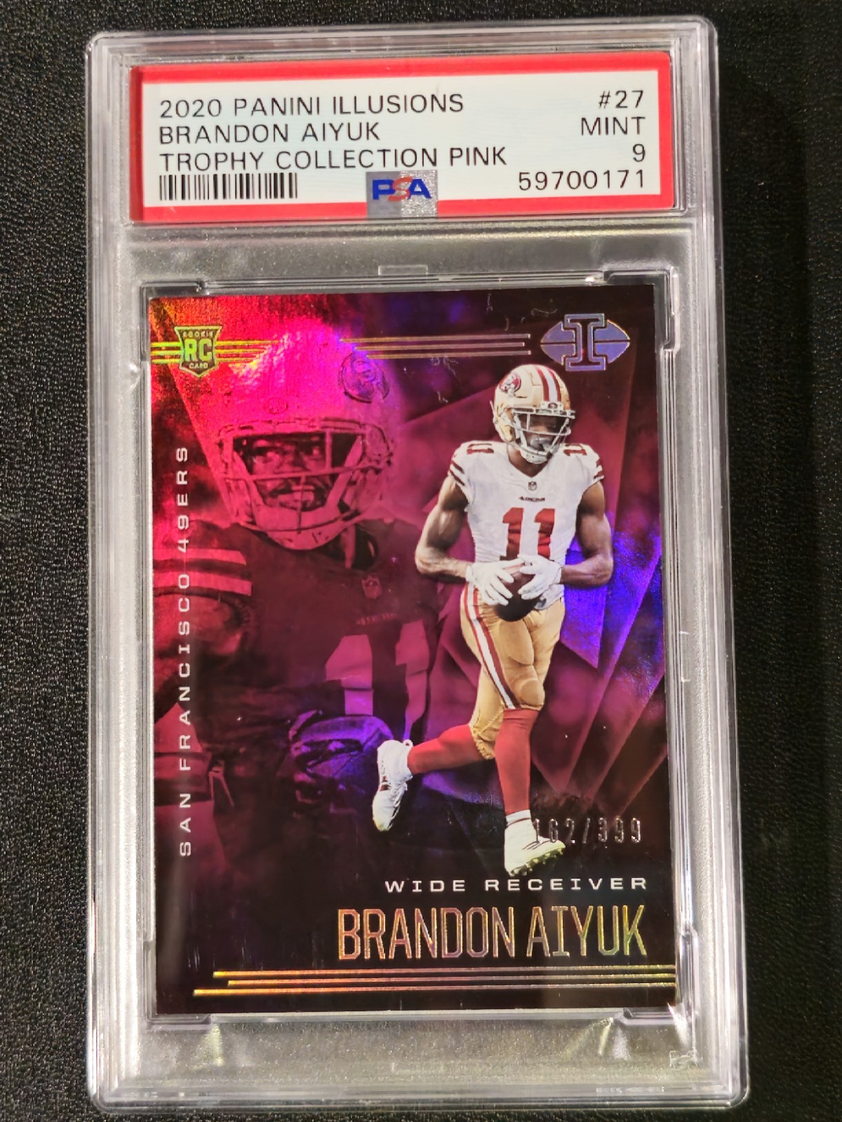 2020 Panini Illusions Trophy Collections Pink #27 Brandon Aiyuk RC #162/399 🔥